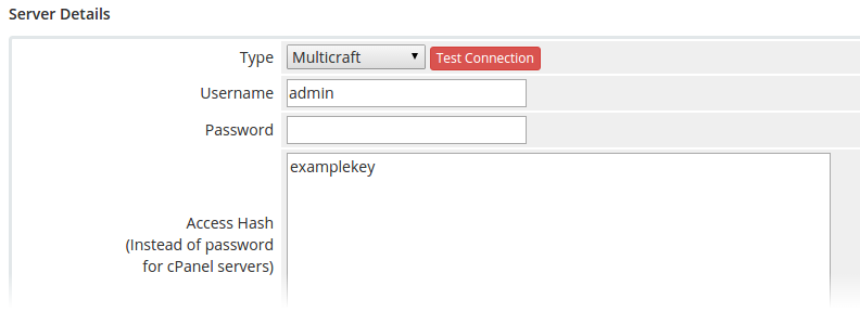 Multicraft - The Minecraft Hosting Solution - WHMCS Module